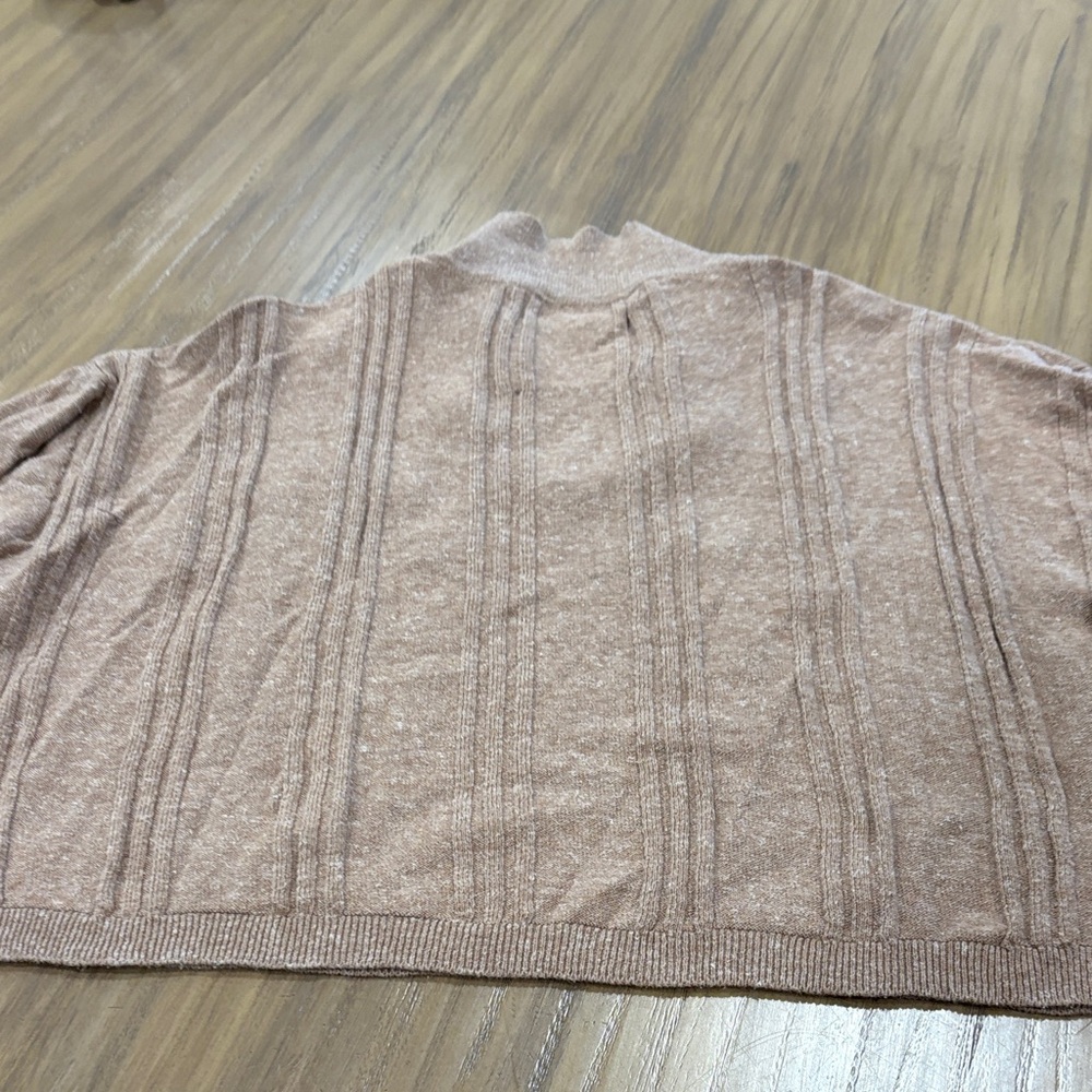 Relaxed V-Neck Pullover Sweater in Camel - Picture 6 of 9